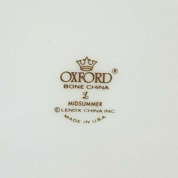 Lenox Oxford Bone China 'Midsummer' 3-pc Dinner Plate, Cup, Saucer 1979-1983 USA - Picture 6 of 11
